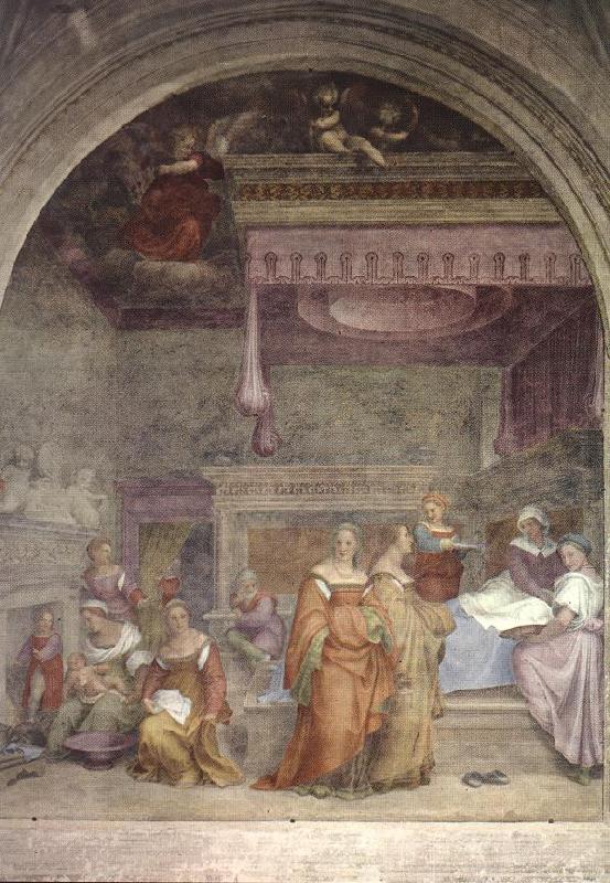 Andrea del Sarto Birth of the Virgin  gfg Sweden oil painting art